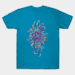 Deep Summer - Watercolor Floral Medallion T-Shirt